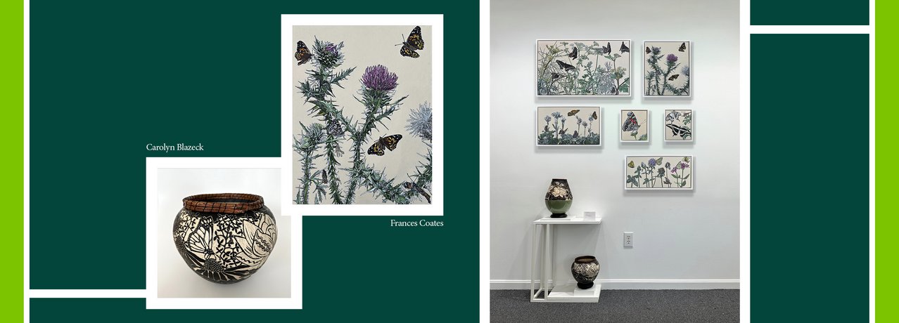 Work by Frances Coates and Carolyn Blazeck at Nature's Studio Art Gallery