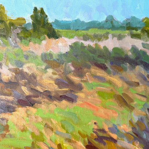 Detail of impressionist painting by Priscilla Long Whitlock at Nature's Studio - Front Royal VA Art Gallery