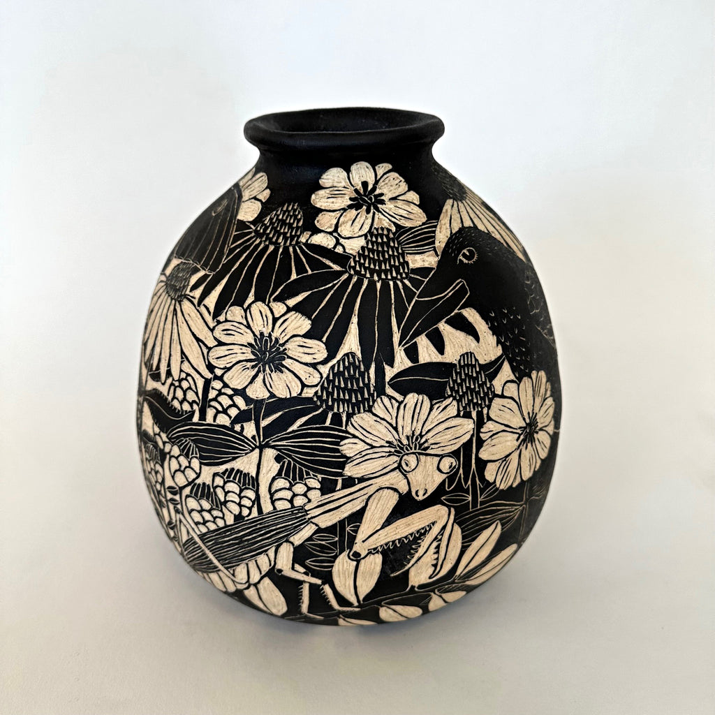 Sgraffito Insect Crow and Blackbird by Carolyn Blazeck - Cottage Curator - Sperryville ...