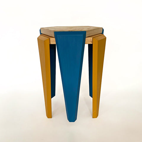 Stackable stools made of ash with milkpaint by Christina Boy at Cottage Curator - Sperryville VA