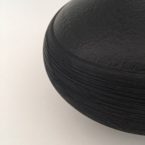 Black Textured Jar