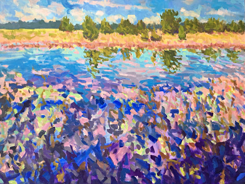 Reflections, Clouds, Marsh